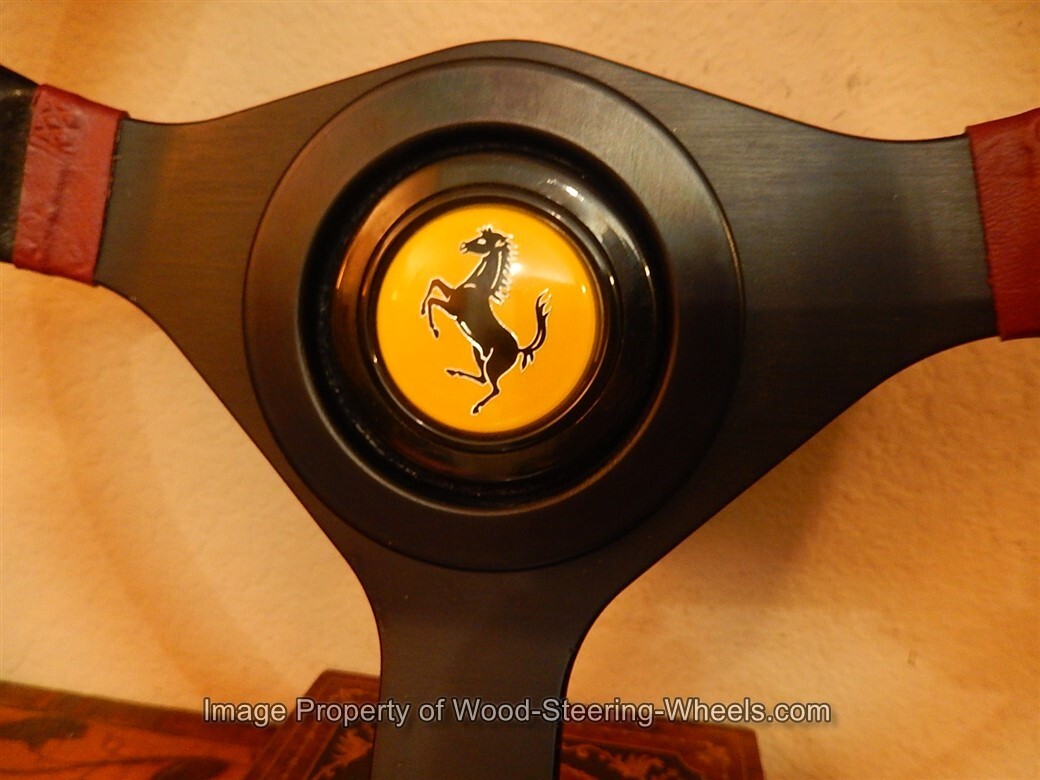 Ferrari 328 GTS  GTB 512 Steering Wheel MOMO Hub +Horn Button  Vintage 1988