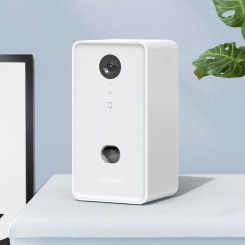 Interactive Home Pet HD Camera With Treat Dispenser - White - 第 1/5 張圖片