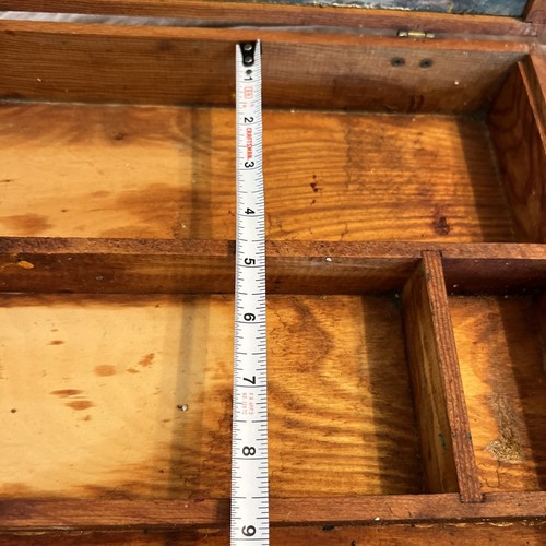 Vintage Wooden Artist Box 13x17x4 Inlaid Wood With Handle And Locks - Picture 24 of 24