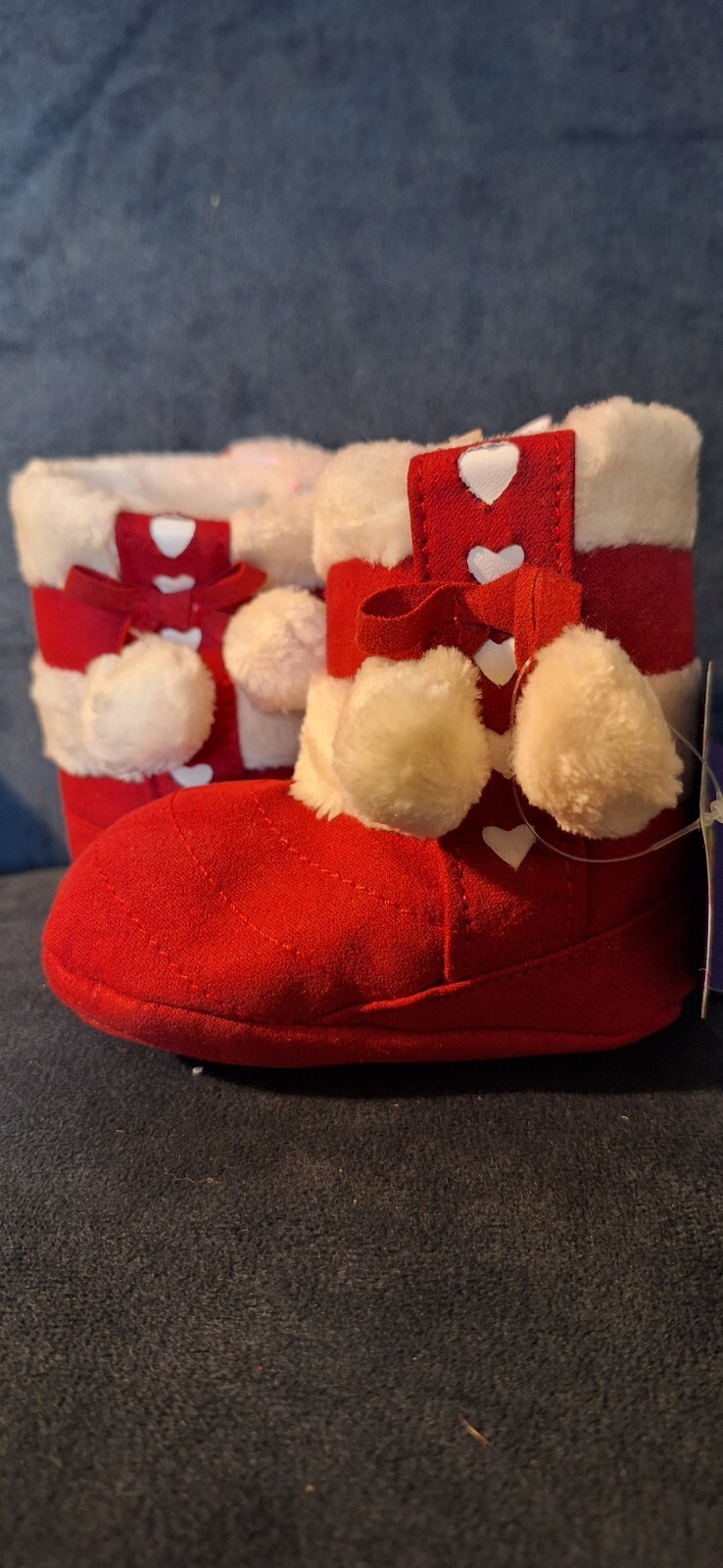 Christmas Newborn Baby Shoes/Slippers Non Skid Bottoms WAS $10 NOW $6.74