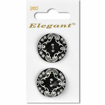 2 Per Card Black 28mm Square Gloss Buttons Sewing Craft Knitting 2 Hole