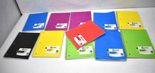 Lot of 11 Single Subject Spiral Notebooks College Ruled 10-1/2"x8" 70 Sheets