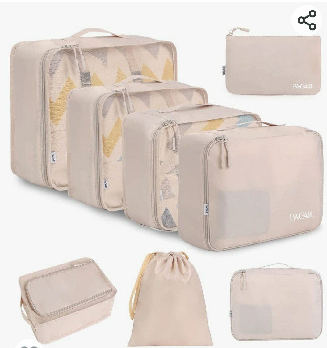 8-Piece Packing Cubes Set for Organized Luggage and Travel Accessories-image