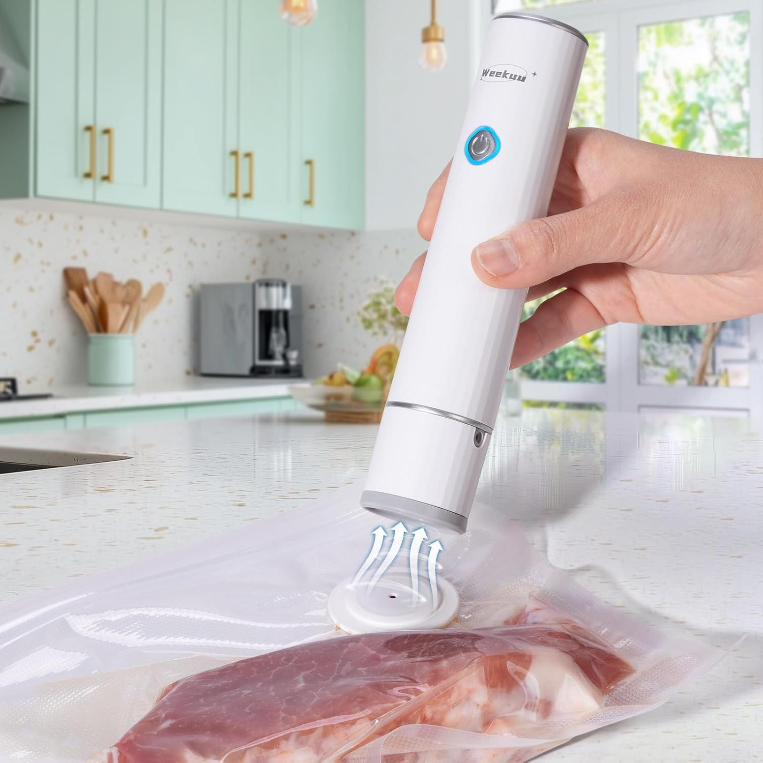 Portable Rechargeable Handheld Vacuum Sealer for Effortless One-Hand Food Storage-image