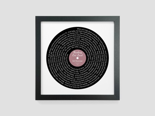 Ed Sheeran Lyrics Vinyl Print – Thinking Out Loud – Romantic Music Gift - Afbeelding 21 van 31
