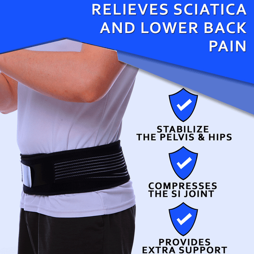 Lumbar Pelvic Lower Back Hip Support Sacroiliac Belt Joint Pain Relief Unisex - 第 5/17 張圖片