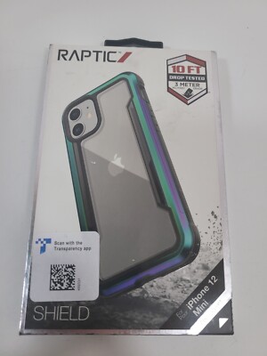 Raptic Shield Tough Rugged Rear Case Cover for Apple iPhone 12 Mini - Iridescent
