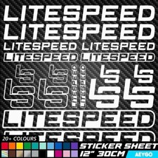 18x LITESPEED Vinyl Decal Stickers Sheet Bike Frame Cycling Cycle Bicycle MX MTB