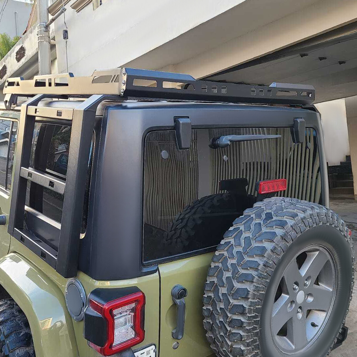 For Jeep Wrangler JK 200718 Top Roof Rack Luggage Carrier Cargo 2 Side