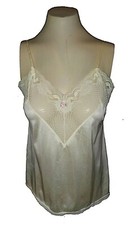 vintage 1970s Cami Camisole JC Penney Ivory Lace Antron-III-Nylon 34