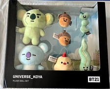 Official BT21 Universe by BTS Standing Plush Set of 7 Dolls - Koya and Friends