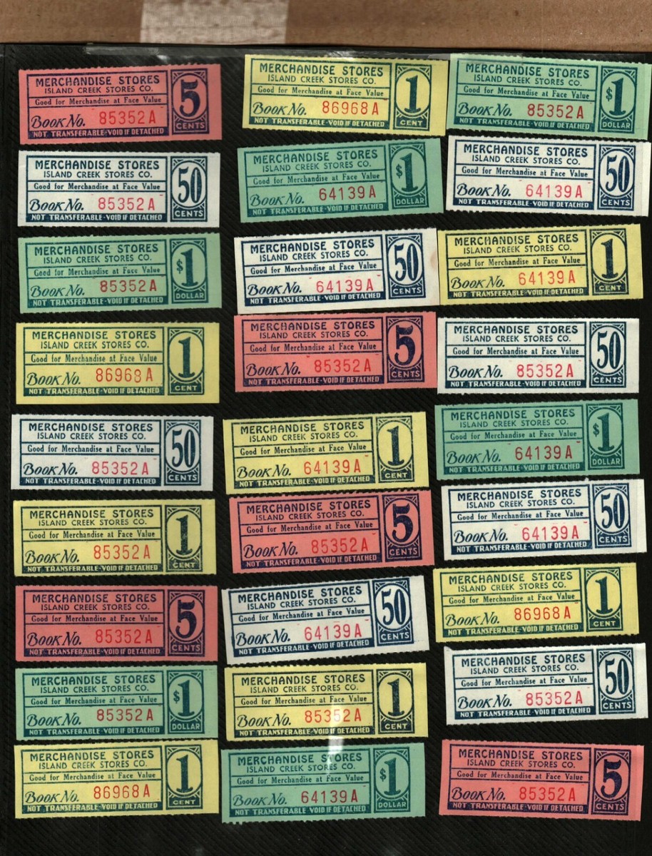 HUGE LOT OF 27 OLD ISLAND CREEK COAL CO. PAPER SCRIPT NOT COAL 