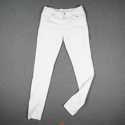 LACOSTE Damen Jeans Hose Gr. 37 weiß Freizeitjeans five Pocket Pants Baumwolle
