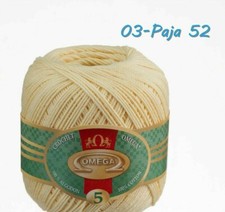  NEW OMEGA Crochet 100 Cotton Thread Yarn 164 YDS 50 GMS  52 PAJA YELLOW