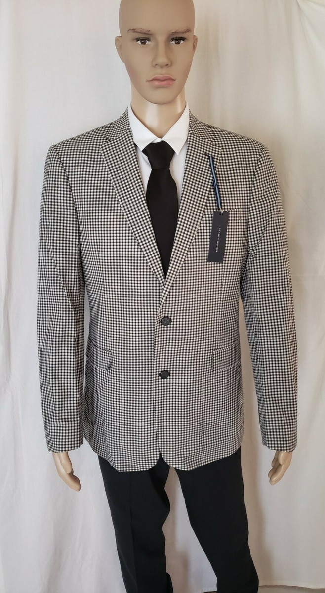 tommy hilfiger gingham blazer