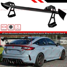 For 2023-2025 Civic Type-R FL5 Swan Neck SP Style Gloss Black Trunk Spoiler Wing