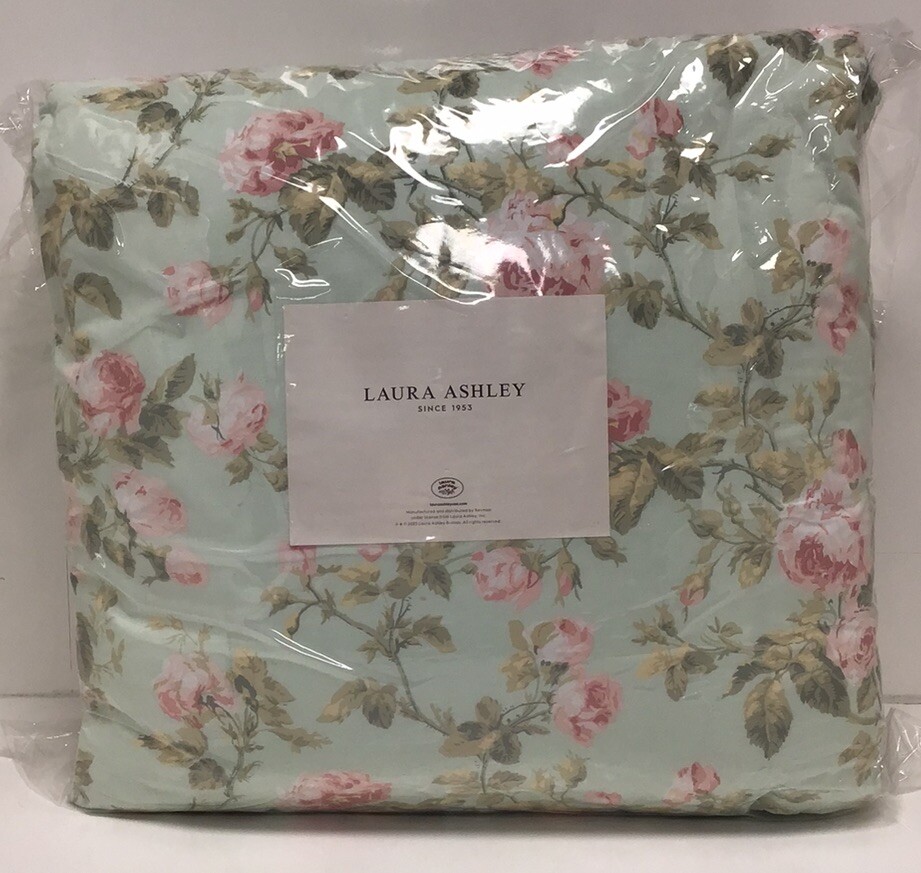 Laura Ashley Madelynn Floral Reversible Comforter Set 7Piece Set/FullQueen eBay