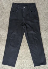 Vintage 90s Gitano Jeans Womens SZ 10 Black Tapered Leg High Waist Mom Jeans