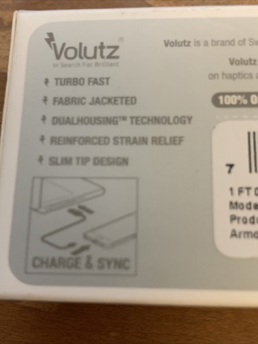 Volutz Tack Micro-USB to USB 1.0 F Cable Orchid Grey  Armorcord  NEW - Picture 7 of 7