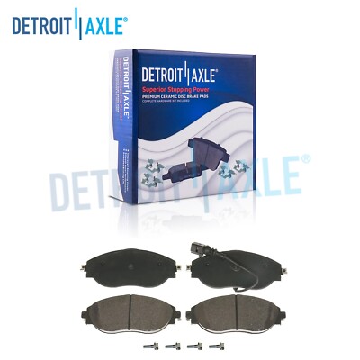 Front Ceramic Brake Pads w/Hardware Set for Jetta CC A3 A7 Quattro S3 GTI Golf R