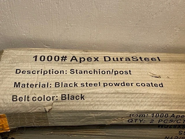 3 Qty of #1000 Apex Durasteel Stanchion/Post w/ 2 PCS/CTN 13.5x8x87 CM (3 Qty) - Image 3 of 4