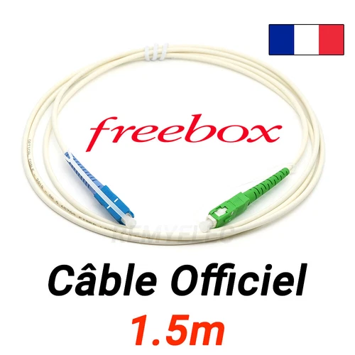 Câble fibre optique pour Freebox officiel rallonge jarretière SC-APC/UPC client