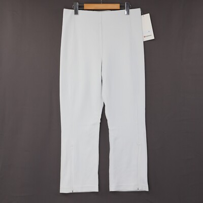Lululemon Pants Softstreme High Rise Cropped  Zip Leg Ribbed Light Vapor Sz NWT