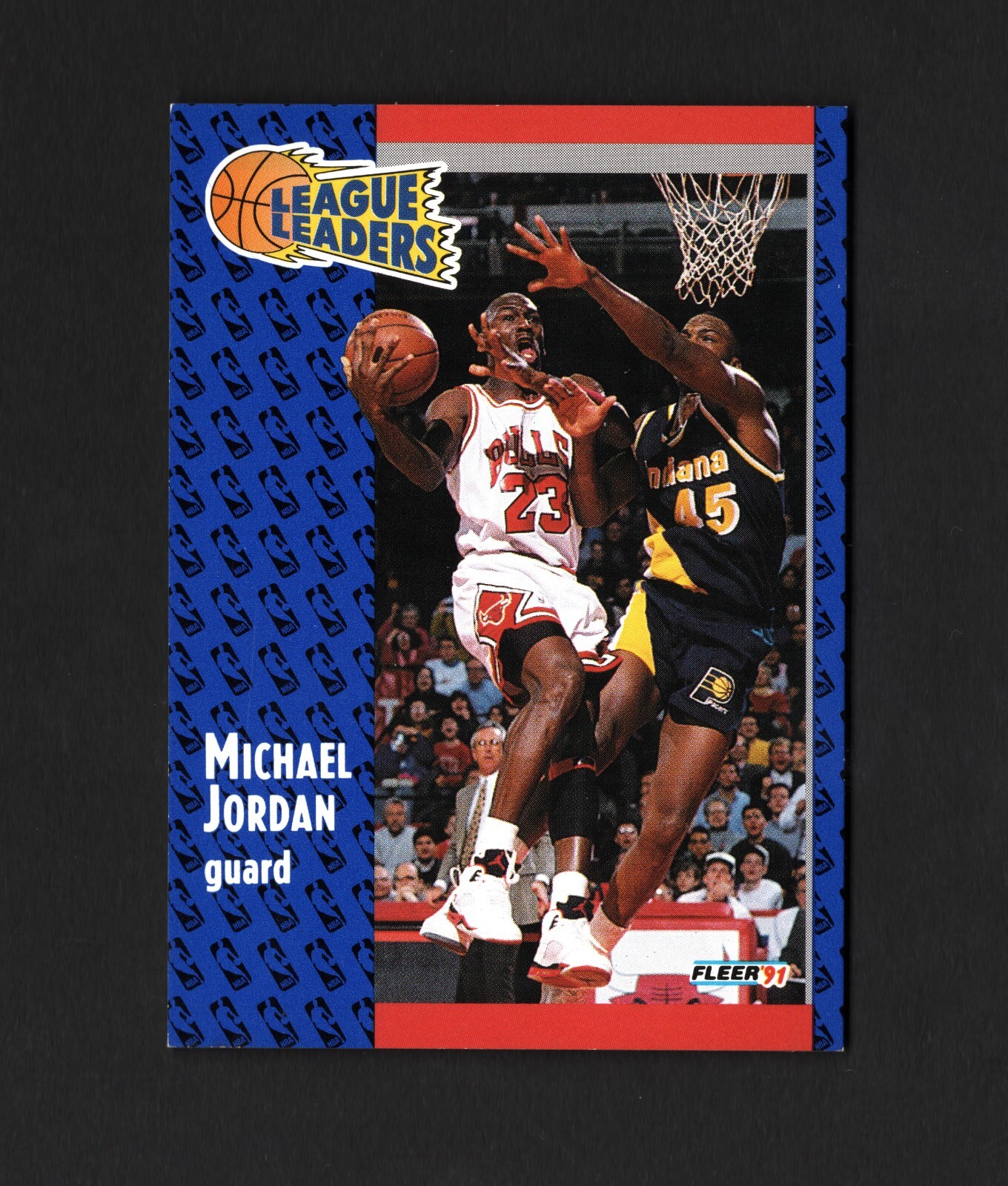 1991-92 Fleer League Leaders Michael Jordan #220 Chicago Bulls Hall of Fame HOF