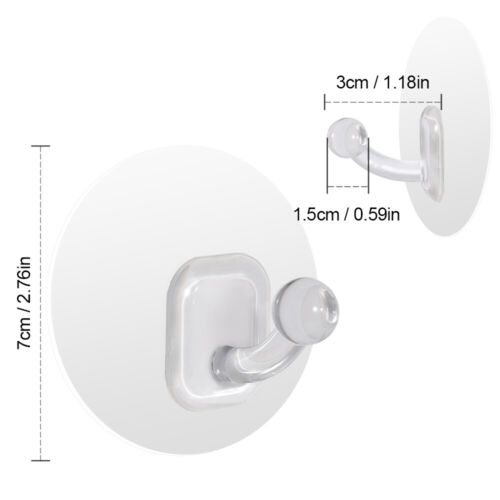 10x Selbstklebend Haken Wandhaken Magische klebehaken Ohne Bohren Transparenter - Bild 11 von 42