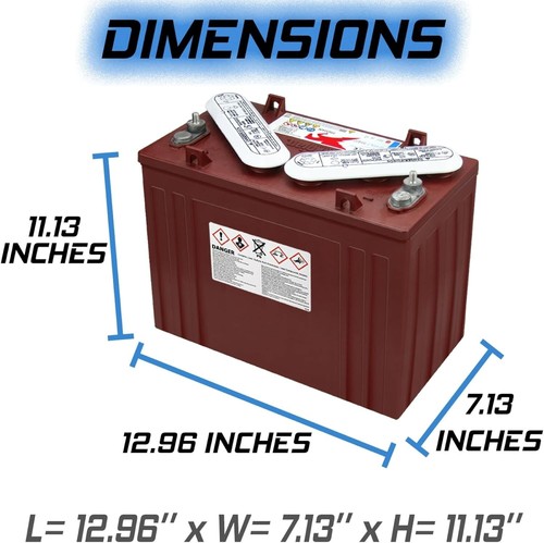 Trojan T-1275 12V 150Ah Flooded Lead Acid Deep Cycle Battery (2 Pack) - Picture 5 of 10