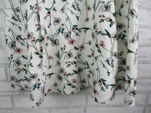 Dotti womens a-line dress 10 white blue pink grey floral print exposed zip - Picture 6 of 10