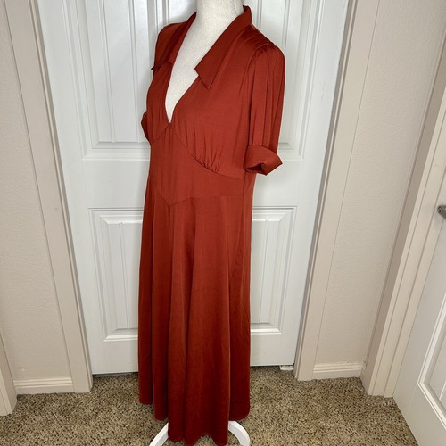 ASOS DESIGN 3/4 Sleeve Collared Max Dress Size 12 - Picture 5 of 10