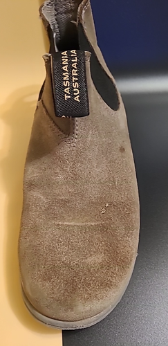 Blundstone Chelsea Boots AUS 3.5 Womens US SZ 6.5 Gray Light Brown Suede Leather - Picture 13 of 19