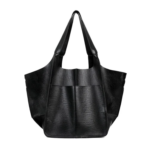 Women Large Capacity Soft Leather Casual Tote Shoulder Bag Retro Shopper Handbag - Picture 25 of 35