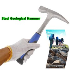 Geological Hammer with Pointed Tip Rock Pick Tool For Mining Prospecting Survey