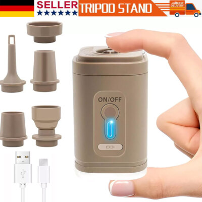 Tragbare Mini-Luftpumpe wiederaufladbar für Luftbett Matratze und Kajak USB NEW