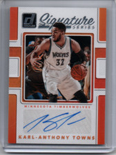 2017-18 Panini Donruss KARL-ANTHONY TOWNS SIGNATURE SERIES AUTO - NY KNICKS!!