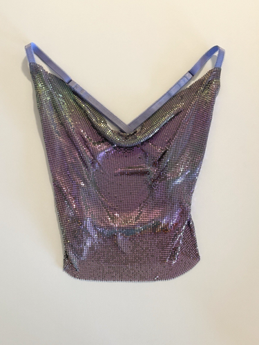 Poster Girl Official Purple Chainmail Designer Crop Top | Size L | Like New - Picture 10 of 10