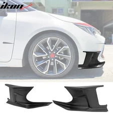 Fits 19-25 Toyota Corolla 5DR Front Bumper Canards Matte Black ABS Side Spoiler