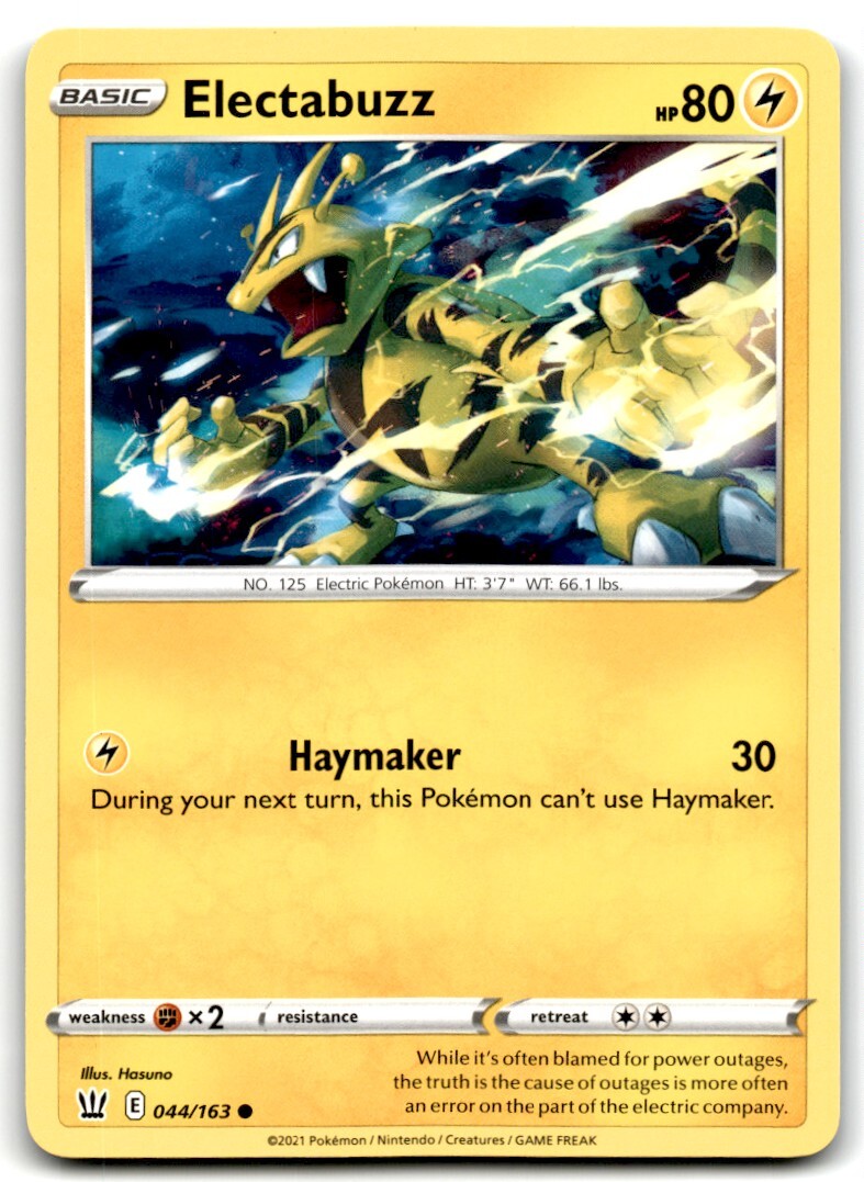 2021 Sword & Shield - Battle Styles Electabuzz Basic/Common #44