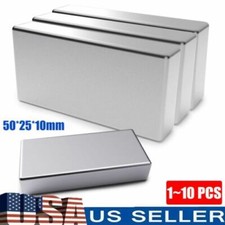 1~10 Pcs N52 Neodymium Block Magnet 50x25x10mm Super Strong Rare Earth Magnets