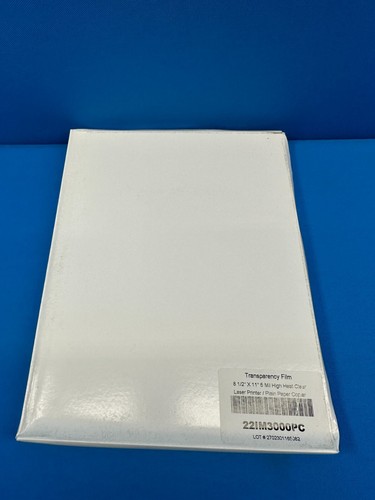 Lot of 10 - 22IM3000PC 8.5" x 11.5" Mil High Heat Clear Transparency Film - Picture 4 of 5