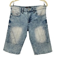 Southpole Distressed Active Flex Acid Wash Denim Jean Shorts Boys 16