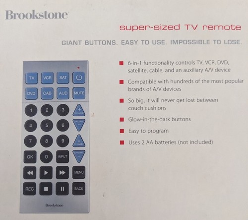 Brookstone Super-Sized 6 in 1 Remote Control TESTED - Picture 3 of 7
