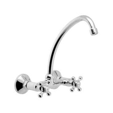 VADO AXCES VICTORIANA WALL MOUNT KITCHEN SINK MIXER AX-VIC-154G/CD-CP £165rrp