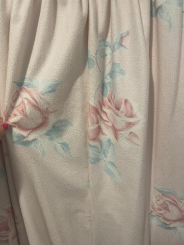 Vintage Ashley Ames Pink Floral Fleece Robe/coat Size L Grannycore Cottage core - Picture 6 of 17