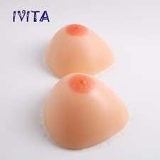 IVITA FF Cup Self-Adhesive Boobs Silicone Breast Forms Fake Boobs Enhancer