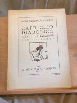 Mario Castelnuovo-Tedesco Capriccio Diabolico partition guitare ed. Ricordi - Photo 1/3