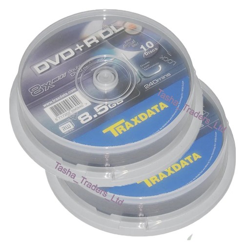 500 Traxdata Ritek DVD+R Double 8x Logo 8.5GB 240min Dual Layer Blank Cake Tubs - Picture 6 of 24