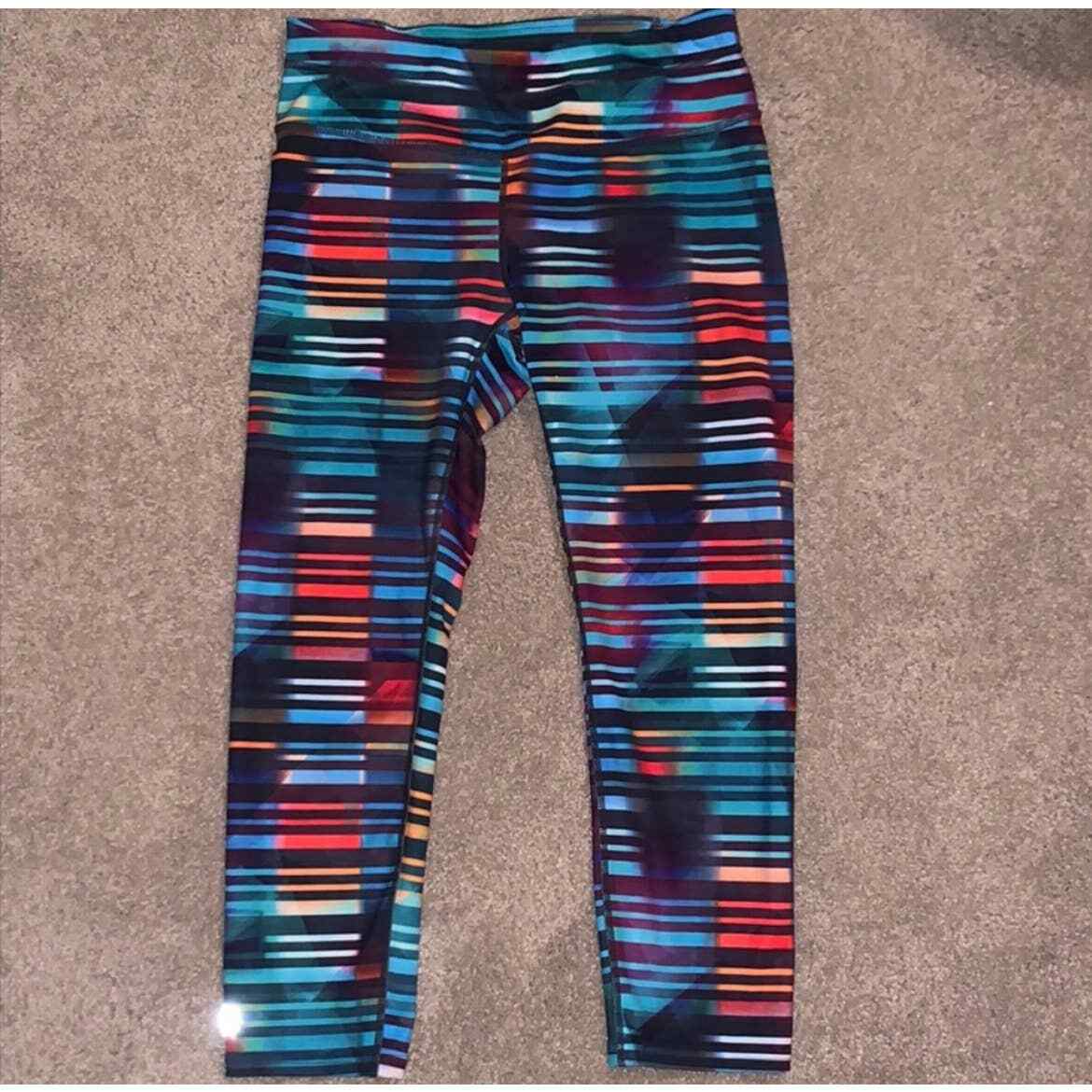 Athleta Multi-colored striped capri leggings size… - image 7